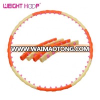 108cm Plastic massage balls weighted hula hoop PE fitness hula hoop