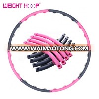 Gymnastic 100cm dismountable plastic hula hoop tubes colorful weighted collapsible adult flat hula hoop